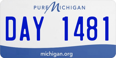 MI license plate DAY1481