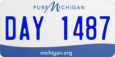 MI license plate DAY1487