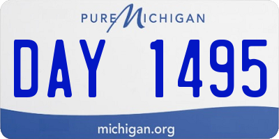 MI license plate DAY1495