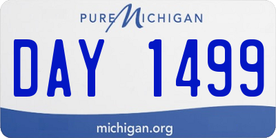MI license plate DAY1499