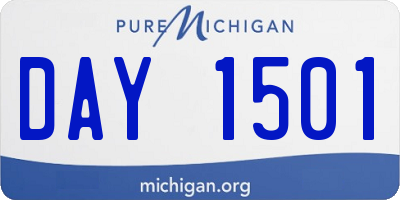 MI license plate DAY1501