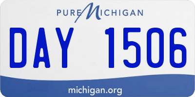 MI license plate DAY1506