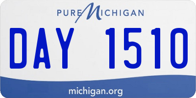 MI license plate DAY1510