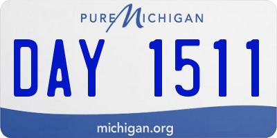 MI license plate DAY1511