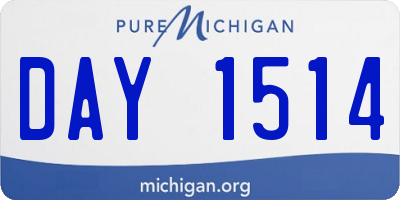 MI license plate DAY1514