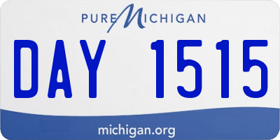 MI license plate DAY1515