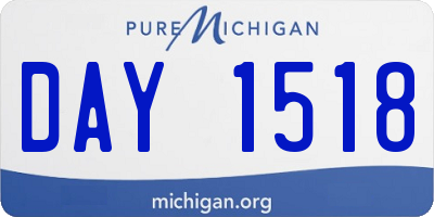 MI license plate DAY1518