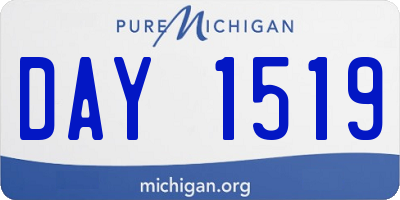 MI license plate DAY1519