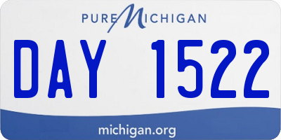 MI license plate DAY1522