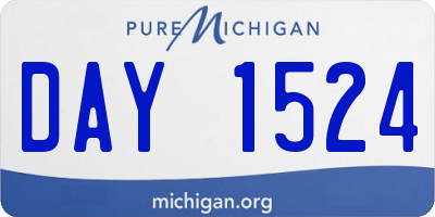 MI license plate DAY1524