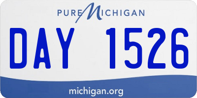 MI license plate DAY1526