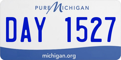 MI license plate DAY1527