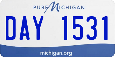 MI license plate DAY1531