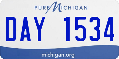 MI license plate DAY1534