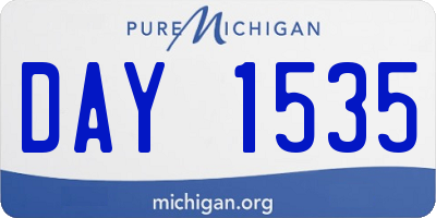 MI license plate DAY1535