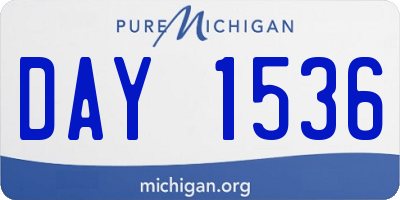 MI license plate DAY1536
