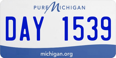 MI license plate DAY1539