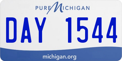 MI license plate DAY1544
