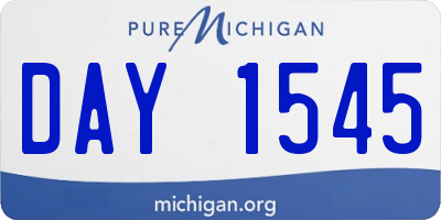MI license plate DAY1545