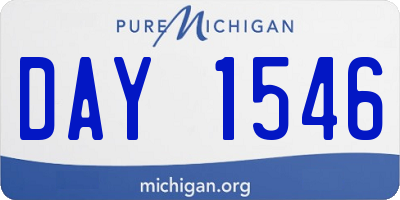 MI license plate DAY1546