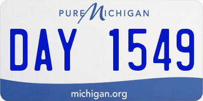MI license plate DAY1549
