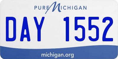MI license plate DAY1552