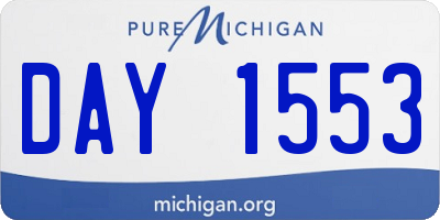 MI license plate DAY1553