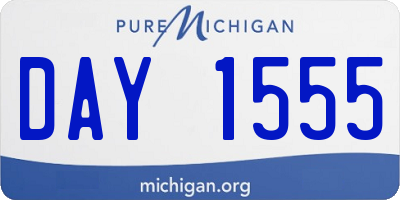 MI license plate DAY1555