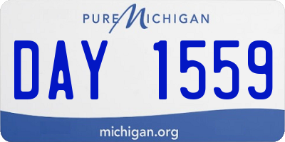 MI license plate DAY1559