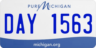 MI license plate DAY1563