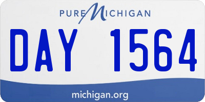 MI license plate DAY1564