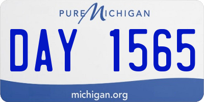 MI license plate DAY1565