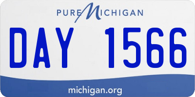 MI license plate DAY1566