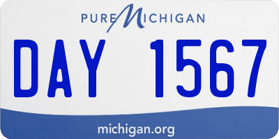 MI license plate DAY1567
