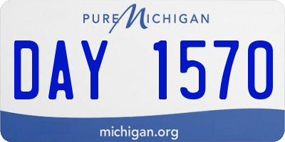 MI license plate DAY1570