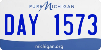 MI license plate DAY1573
