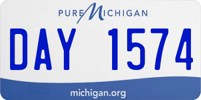 MI license plate DAY1574