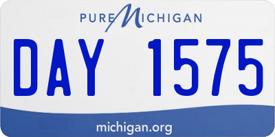 MI license plate DAY1575