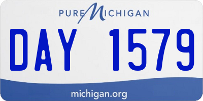 MI license plate DAY1579