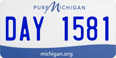 MI license plate DAY1581