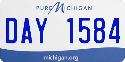 MI license plate DAY1584