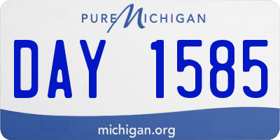 MI license plate DAY1585