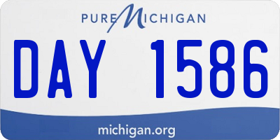 MI license plate DAY1586