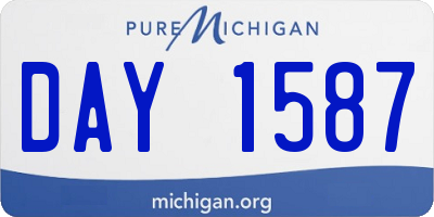 MI license plate DAY1587