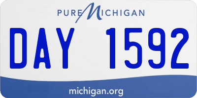 MI license plate DAY1592