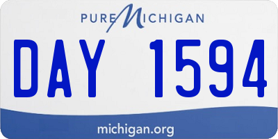 MI license plate DAY1594