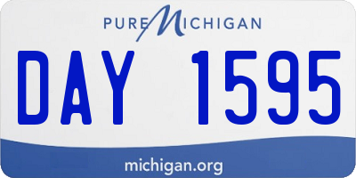 MI license plate DAY1595