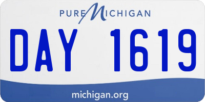 MI license plate DAY1619