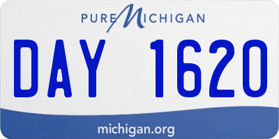 MI license plate DAY1620