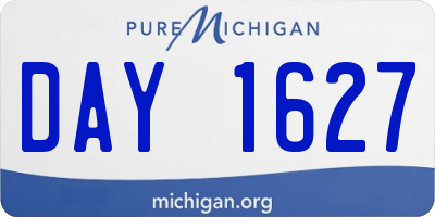 MI license plate DAY1627